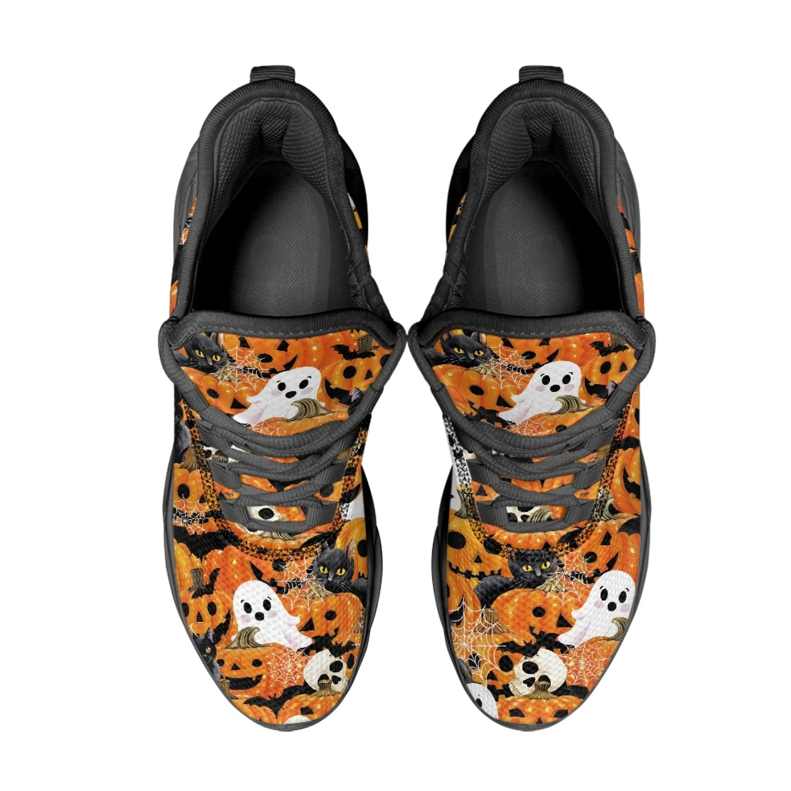 PENSTROLL Pumpkin Ghost Athletic Sneakers Mesh & EVA Tennis Sneakers Comfortable Fashion Sneakers for Sports