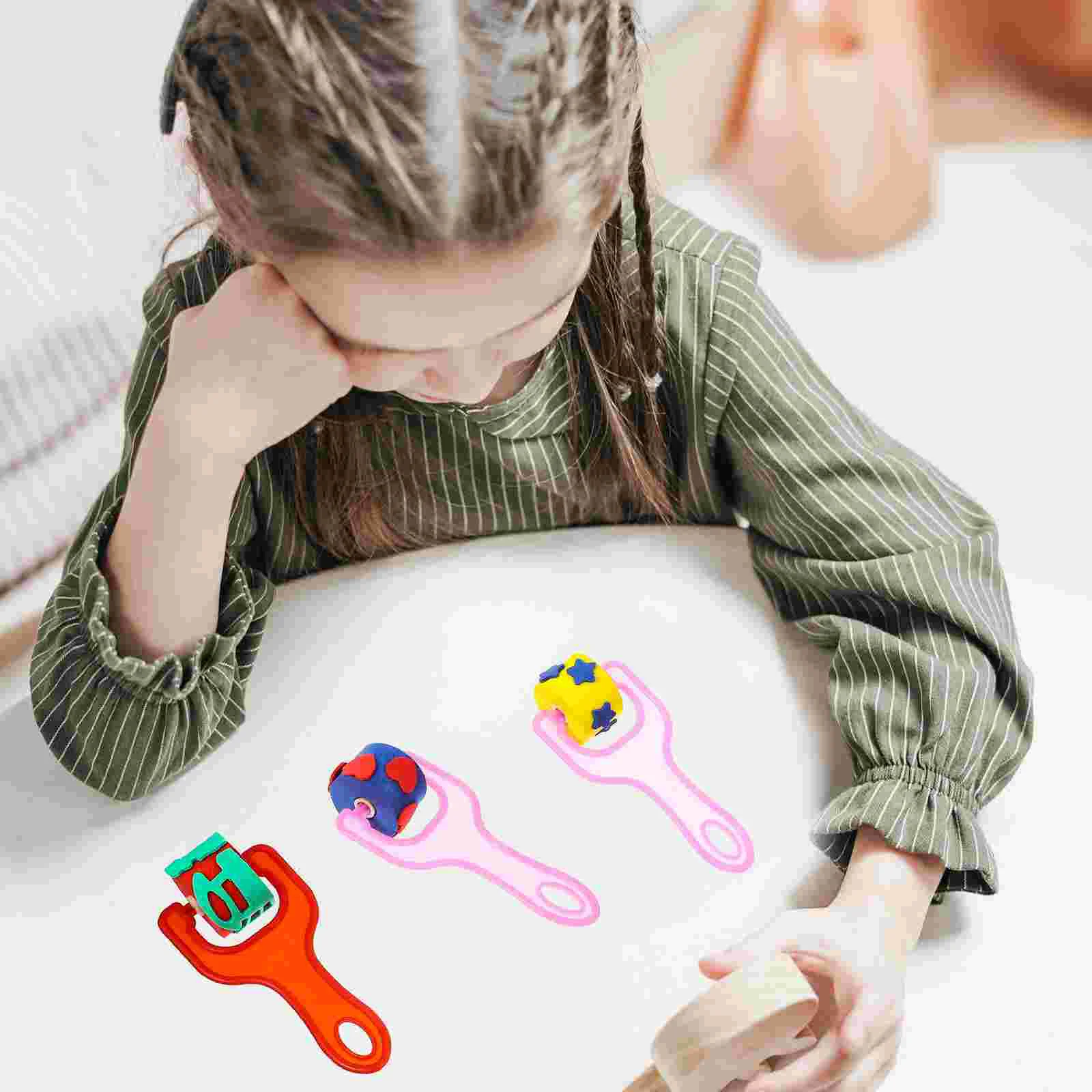 8-delige sponzen schilderroller kinderen stamper benodigdheden handafdruk ornament kit gereedschap voor schilders tekening aanbod multifunctioneel kind