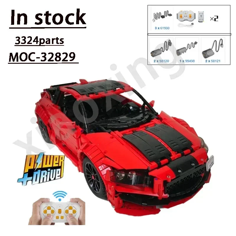 Nuovo MOC-32829 CR-V RC Supercar Elettrico Building Block Modello 3324 Parti di Automobili Splicing Building Blocks Per Bambini Compleanno Giocattolo Regalo