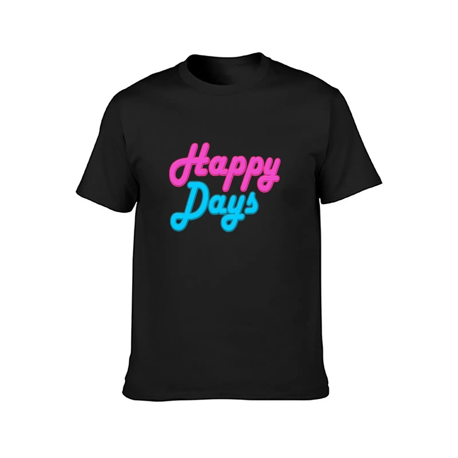 Happy Days Logo Recreation T-Shirt oversized oversizeds blacks boys animal print mens workout shirts