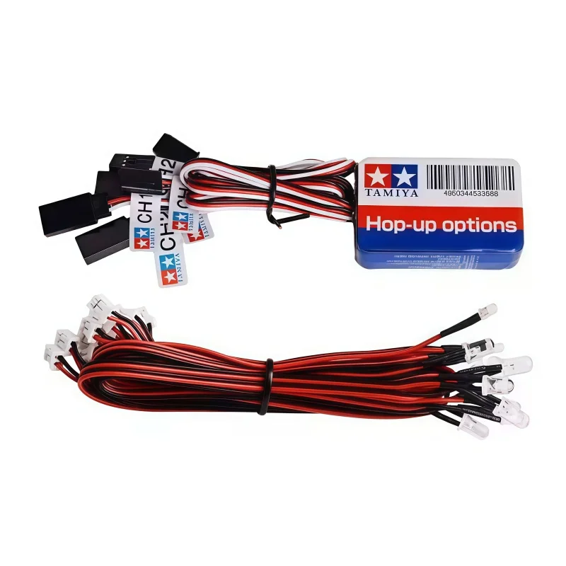 Symulacja Latarki 12 LED Zestaw Oświetleniowy Kierunkowskaz Hamulec do Modeli RC w Skali 1/10 Yokomo Tamiya HSP HPI AXIAL RC4WD TRX