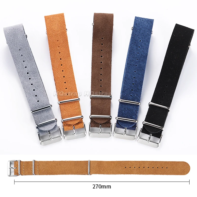 18mm 20mm 22mm 24mm Suede Geniune Leather Strap for Huawei Watch Gt2/Gt3 42/46mm Watchband Soft Comfortable Bracelet Accessories