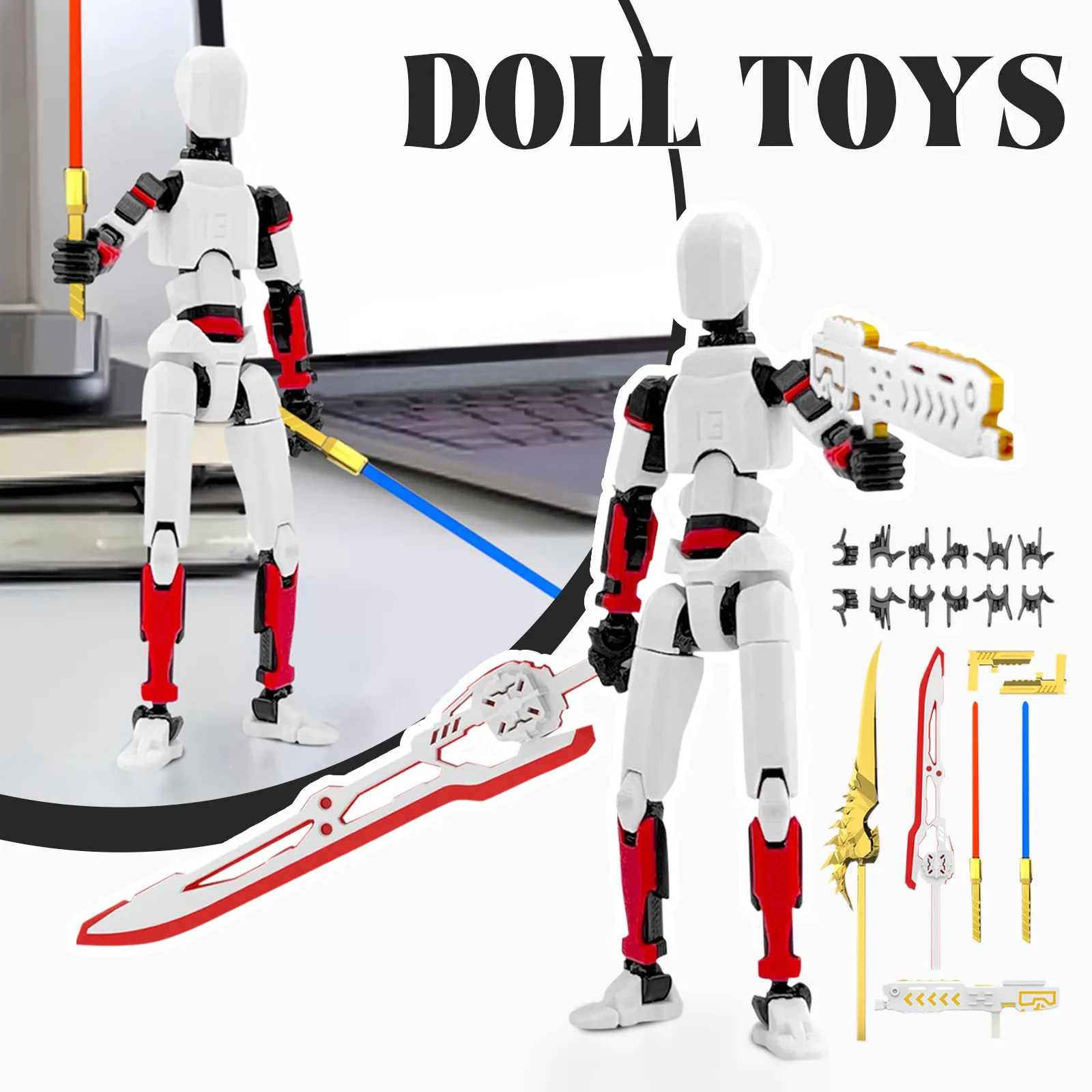 

Multi-Jointed Movable Shapeshift Robot 2.0 3d Printed Mannequin Dummy 13 Action Figures Toys Kids Adults Parent-Children Games