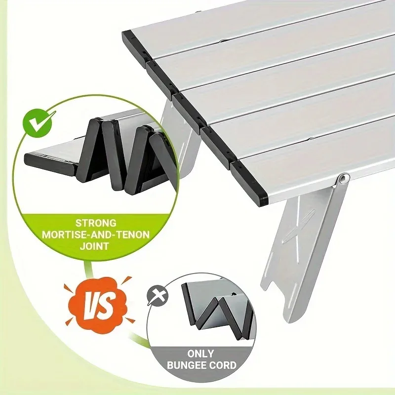 Outdoor Portable Aluminum Alloy Table, Ultra Light Folding Leisure Table, Tent Camping Table, Barbecue Table, Wild Dining Table image 6