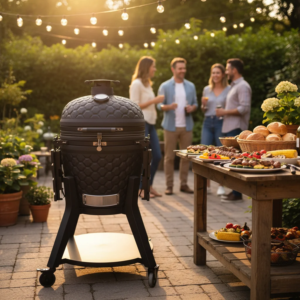 

OEM Ceramic Kitchen Cooking Barbecue 22inch Kamado Grill Outdoor Houtskool Grill Kamado De 22 Pulgadas