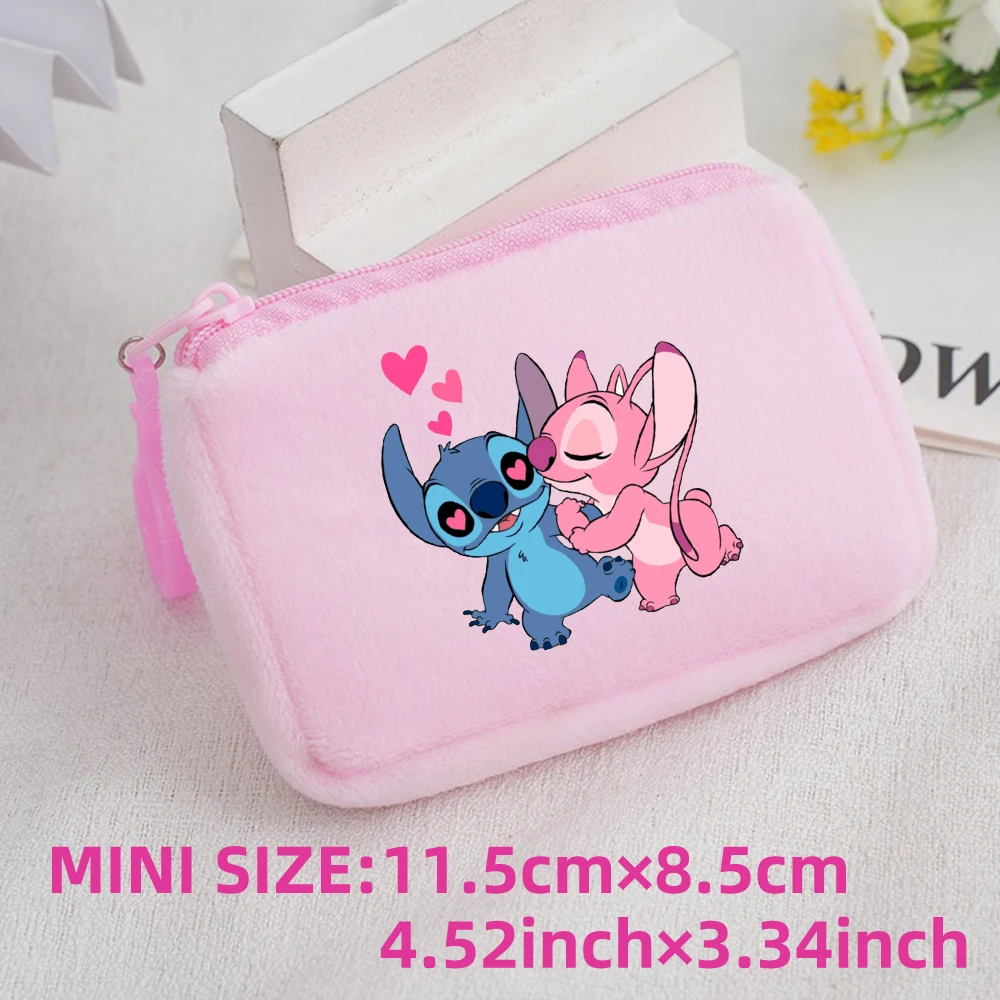 Lilo Stitch DIY Coin Purse Zipper Mini Coin Key Bag Money Pocket Women Men Simple Coin Purse Small Wallet Kid Gift Pouch