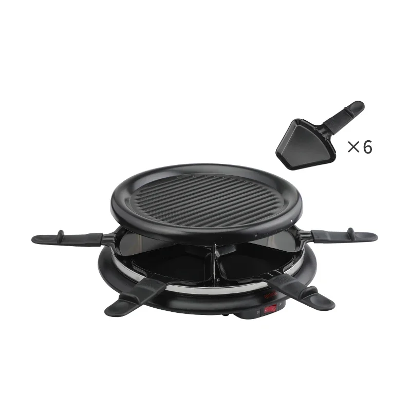 

220V/900W Electric Round Barbecue Machine Grilled Cheese Corn Pan Barbecue Machine Double Layer Korean Cuisine Barbecue Grill