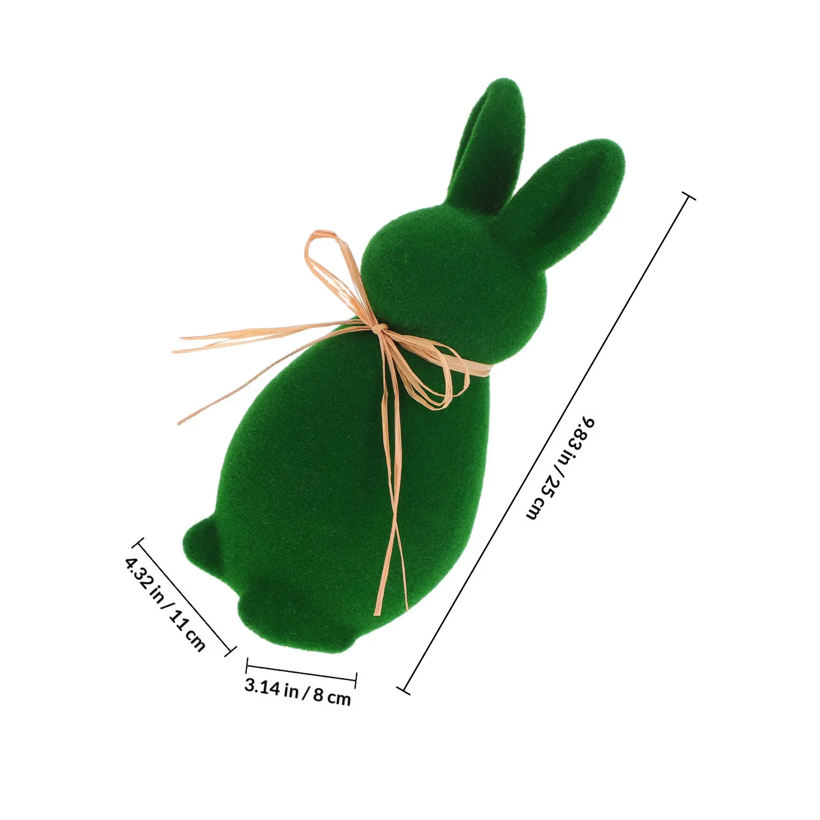 Adorable Flocked Easter Bunny Decoration for Garden Yard Outdoor Indoor Spring Holiday Party Tabletop Home Decor Resin Rabbit