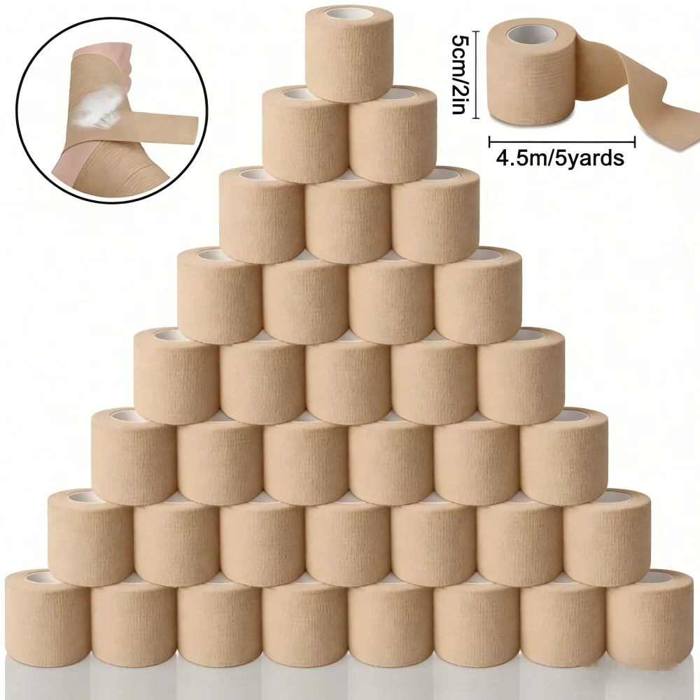 

20/30/50Pcs Waterproof Tape Tattoo Handle Bandage Anti-slip Athletic Nonwoven Disposable Self-adhesive Elastic Bandage