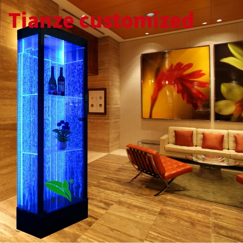 (customized)office home night club bar sale furniture wine glass storage LED corner display cabinets