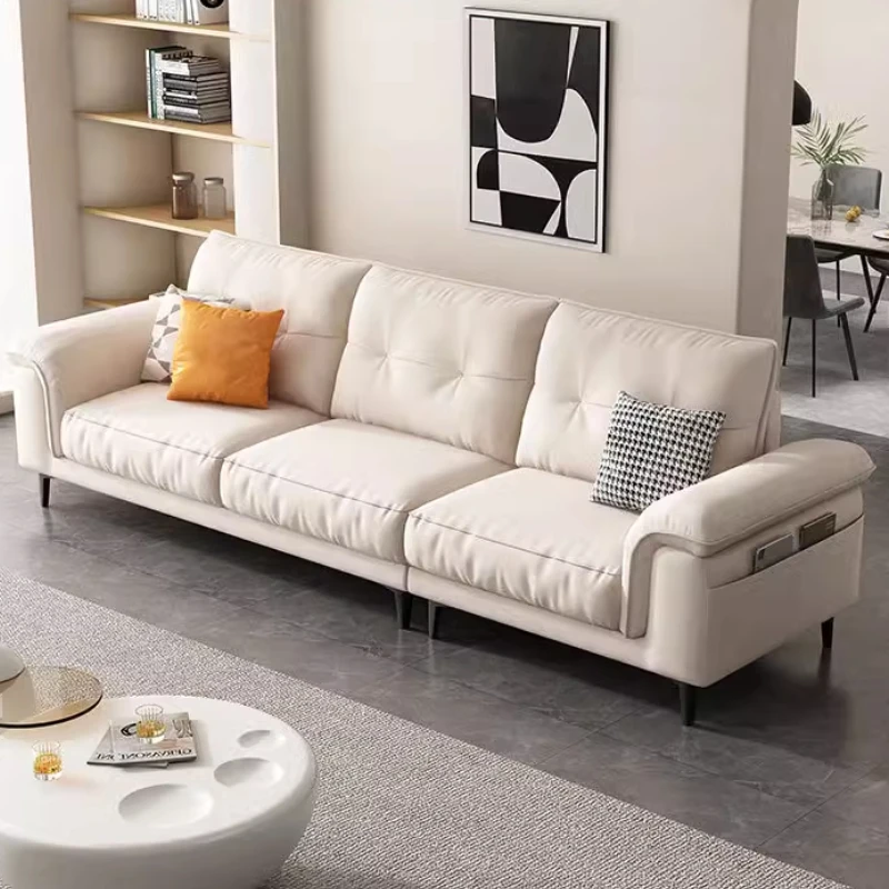 Sofás blancos grandes para sala de estar, sofás modernos minimalistas para ahorrar espacio, sofás para sala de estar con acento, Muebles de lujo para salón y Suite
