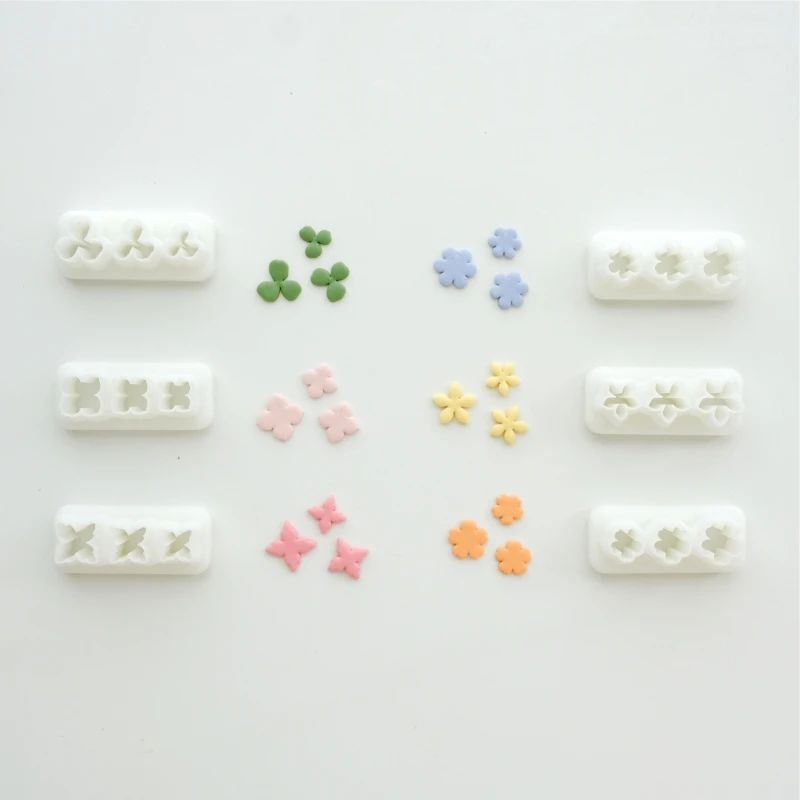 

Exquisite Flower Shape Element Soft Pottery Polymer Clay Cutter Earrings Brooch Pendant Jewelry Decoration Handmade Embossing