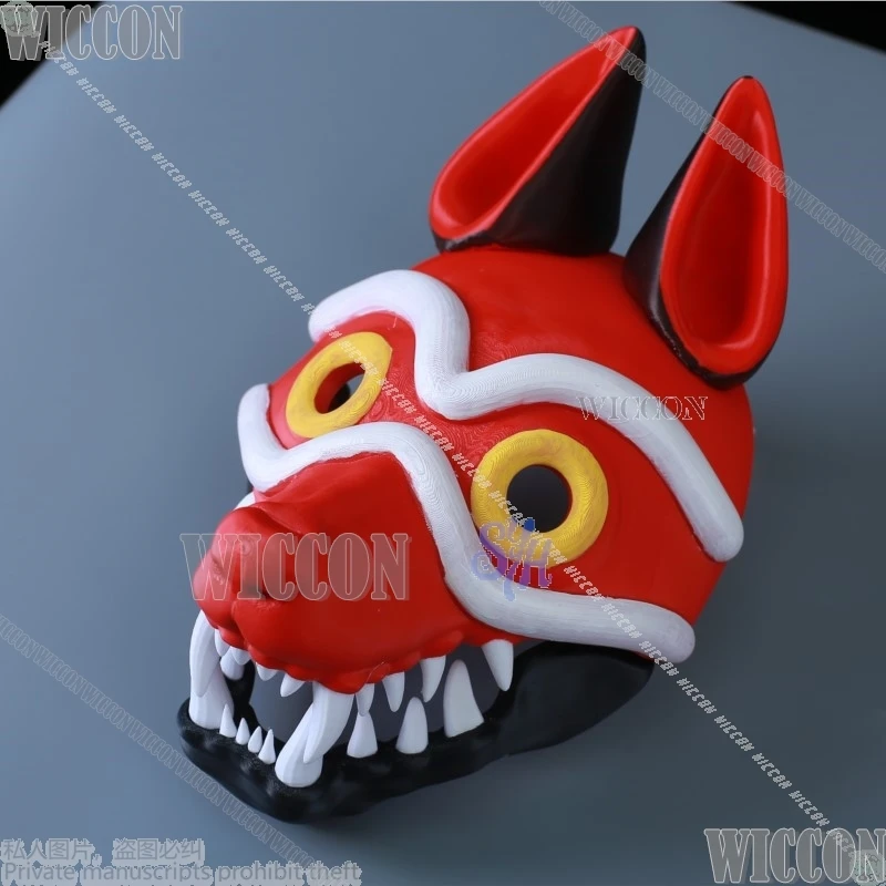 

Horror Halloween Mask Furry Furrsuit Wolf 3D Polylactic Acid Movable Mask Anime Wolf Princess Cosplay Party Gifts Cos Carnival