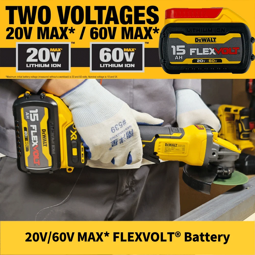 

For Dewalt DCB615 FLEXVOLT Battery 20V/60V 15Ah High Capacity 21700 Cell Lithium Ion Long Lasting Rechargeable Power Tools Combo