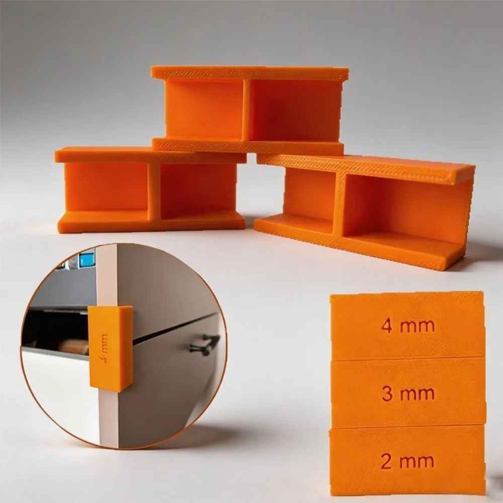 2/3/4mm Thickness Drawer Slide Shims Gap Adjust Spacers Fit Panels Under 18mm Cabinet Gap Spacers Angle Code Design