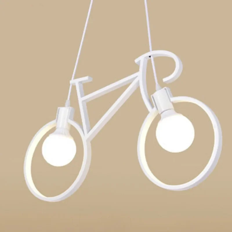 

Retro Pendant Light Creative Iron Bicycle Pendant Lamp Living Room Simple Restaurant Bar Industrial Kitchen Hanging Lamps