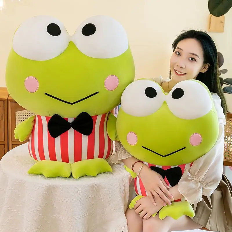 Sanrio Kero Kero Keroppi peluche Lovely Gentleman Big Eyed Frog Plushies peluche cuscino Kero Kero Keroppi bambola di pezza regalo per bambini