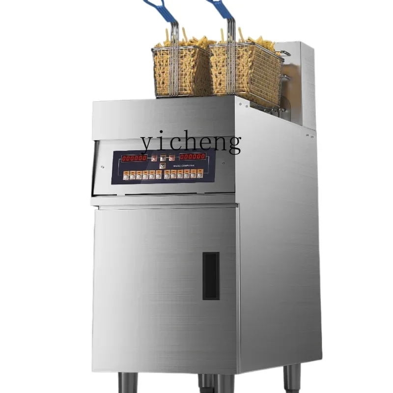 

Smart Electric Fryer Vertical Fryer Frying Pan Commercial with Timing Fried Machine Double Cylinder Deep Frying Pan