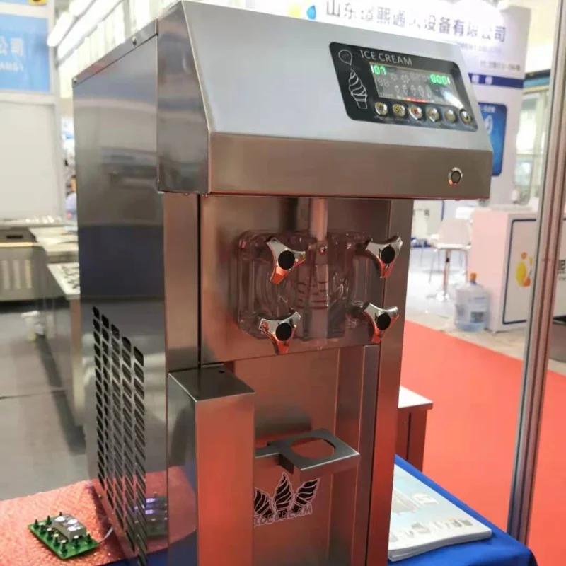 

Intelligent Commercial Desktop Soft Serve Ice Cream Machine Vending Is Cold Fast And Power Saving Sweet Cone Makers