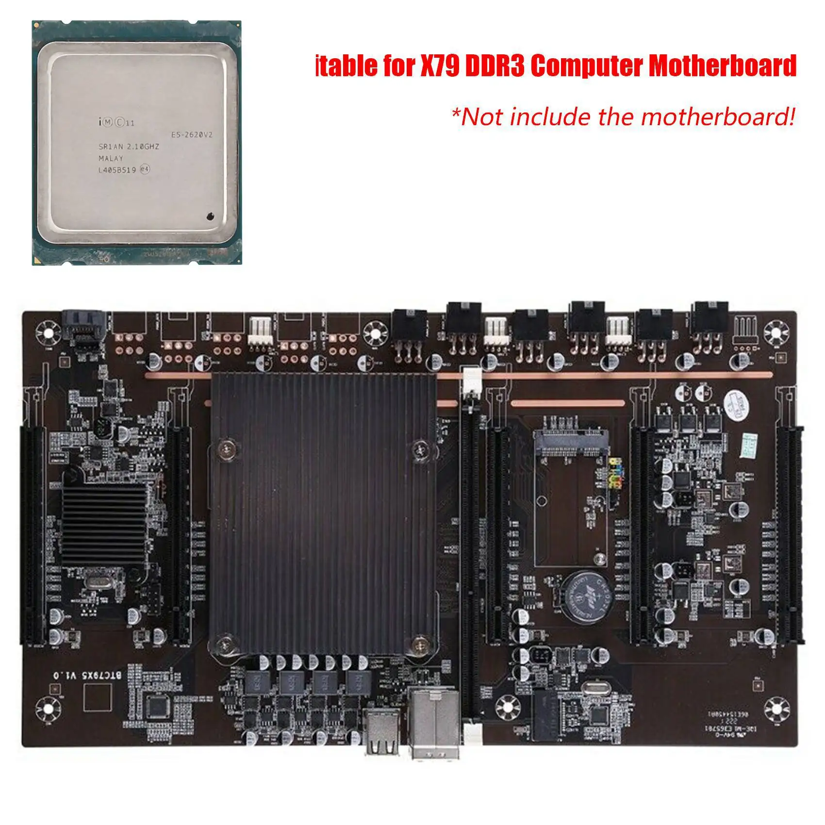 For Xeon E5 2620 V2 CPU LGA2011 Pin Processor CPU for X79 BTC Mining Motherboard for X79 Motherboard DDR3