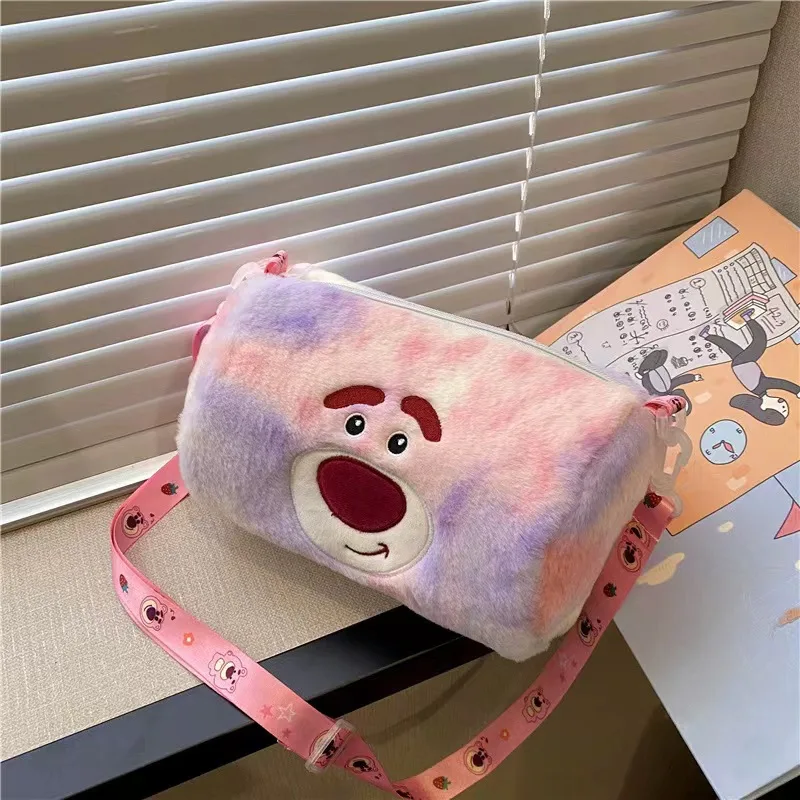 New Sanrio Cinnamoroll Plush Cartoon Bag Kuromi Cylinder Bag My Melody Plush Bag Chroma One Shoulder Slant Cross Student Handbag