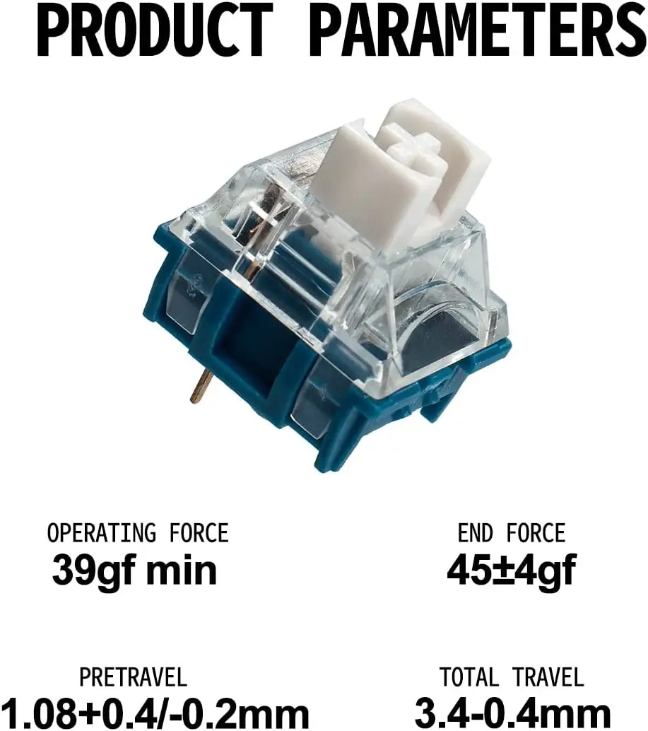 

Механическая клавиатура с серебряным переключателем, 45 г
