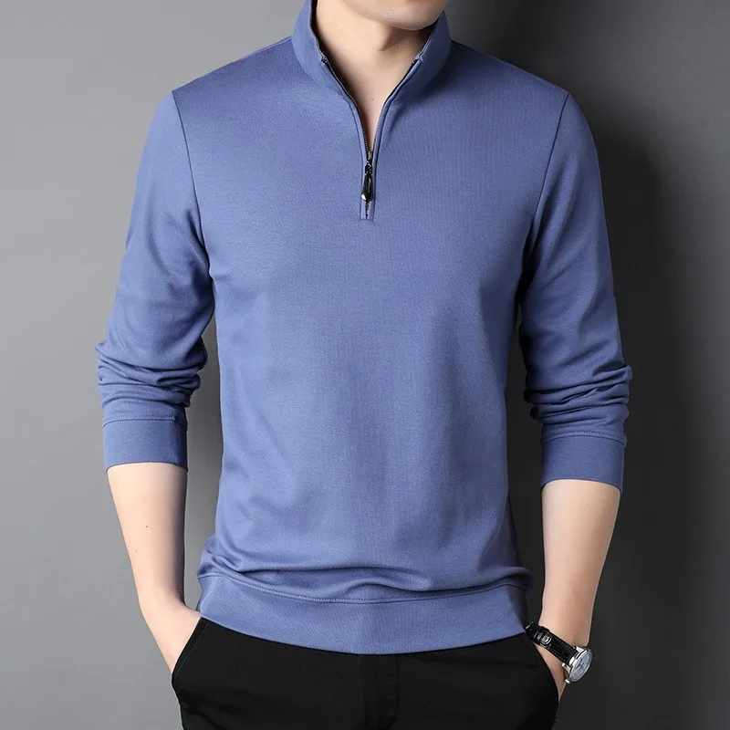 Men Polo Shirt Mens Long Sleeve Solid Polo Shirts Camisa Polos Masculina Popular Business Casual Plus Size Autumn Polo Tops