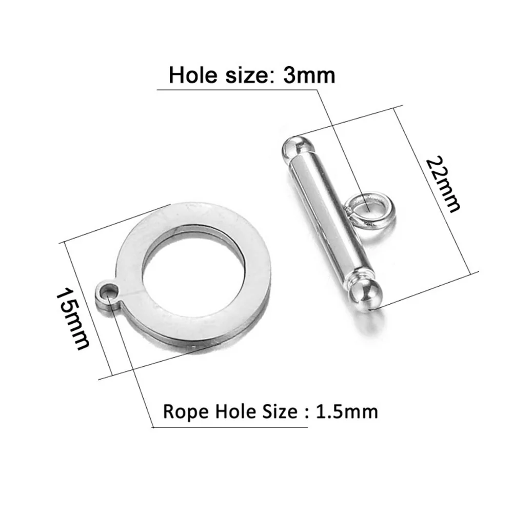 5Pcs/lot Stainless Steel OT Clasps Fashion Toggle Clasps Buckle Connector For Diy Bracelet Necklace Jewelry Making