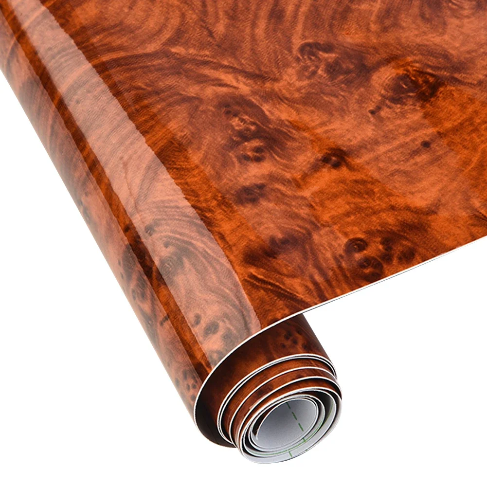 Car Sticker PVC Self-adhesive Wood Grain Textured Car Vinyl Wrap Film Car Internal Stickers DIY Wallpaper Furniture Accessorries - view 5