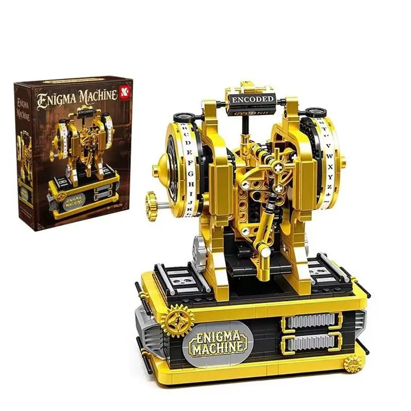 K96295 626PCS Retro Enigma Cipher Mechanical Machine Model for Building Block Brick Toy DIY Assembly Components
