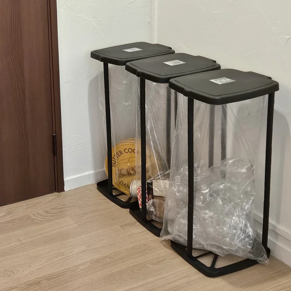 Boîte de séparation mobile à cadre, poubelle, boîte de collecte de séparation de grande capacité 48L pour la séparation du recyclage