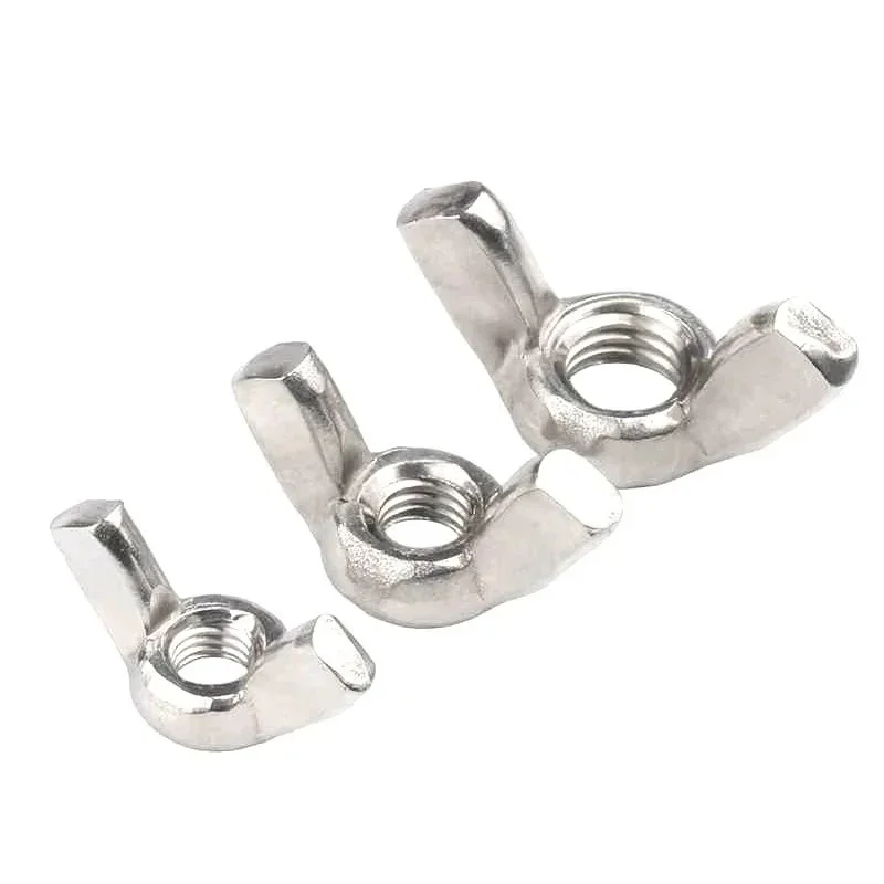 Wing Nuts Butterfly Nuts M3 M4 M5 M6 M8 M10 M12 Wing Nuts 304 Stainless Steel Hand Tighten Wingnuts butterfly Nut DIN315