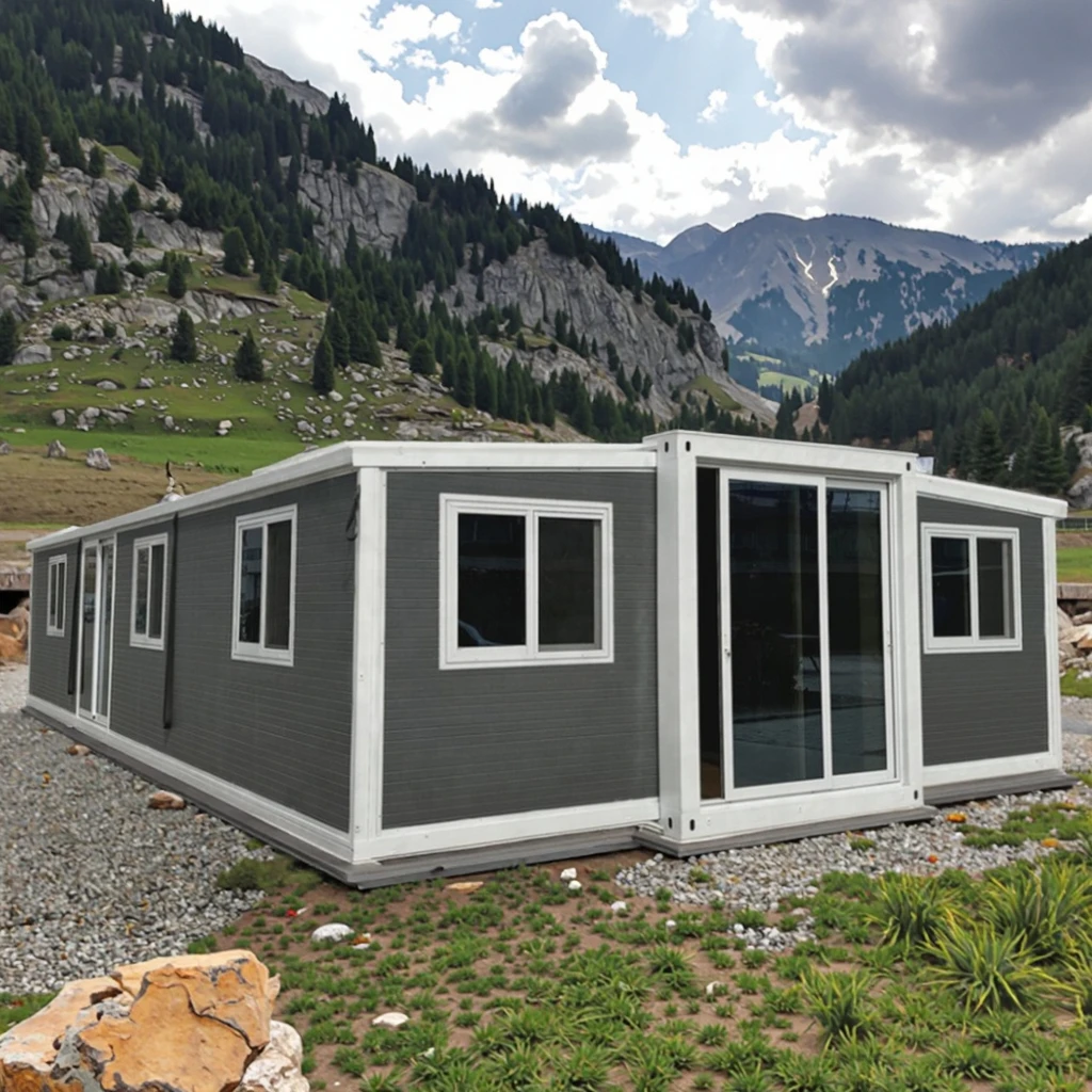 Customizable 20ft/30ft/40ft Expandable Steel Container Prefabricated Modular Homes, 2-4 Bedrooms, Foldable, Tiny Residences