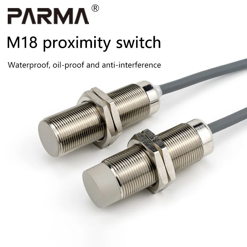

M18 Metal induction switch sensor three-wire NPN normally open DC 24v cylindrical inductive proximity switch
