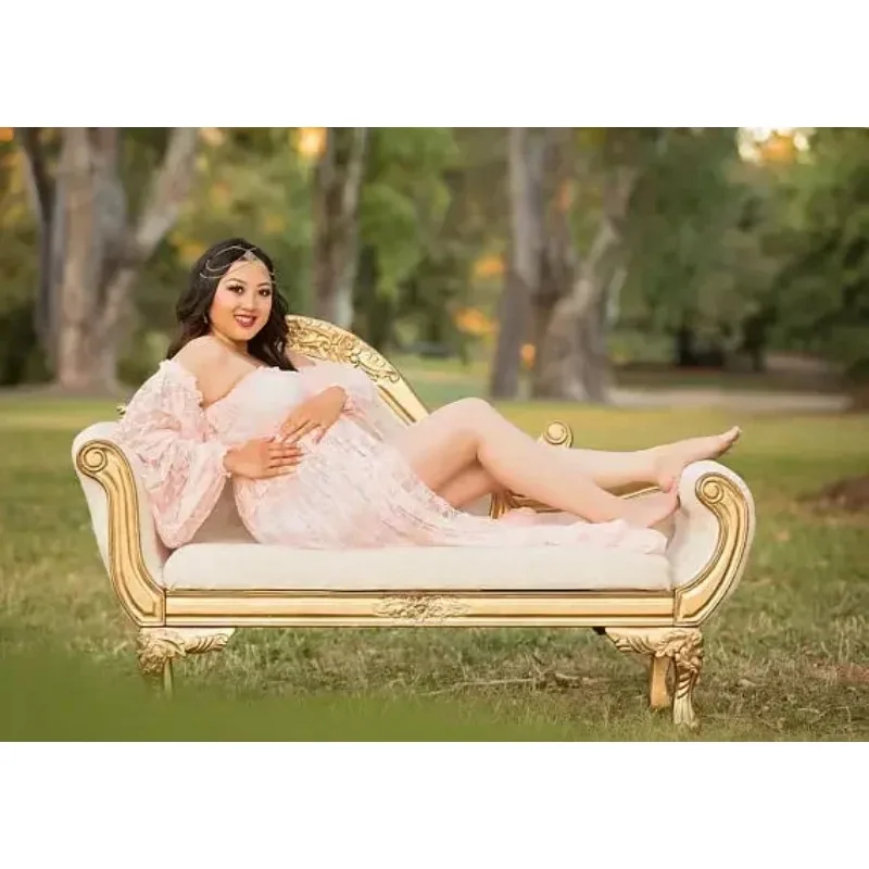 

Lace Maternity Dresses For Pregnancy Pregnant Clothes Maxi Gown Women Wedding Dress Sexy Photo Shoot Photography Props Clothing