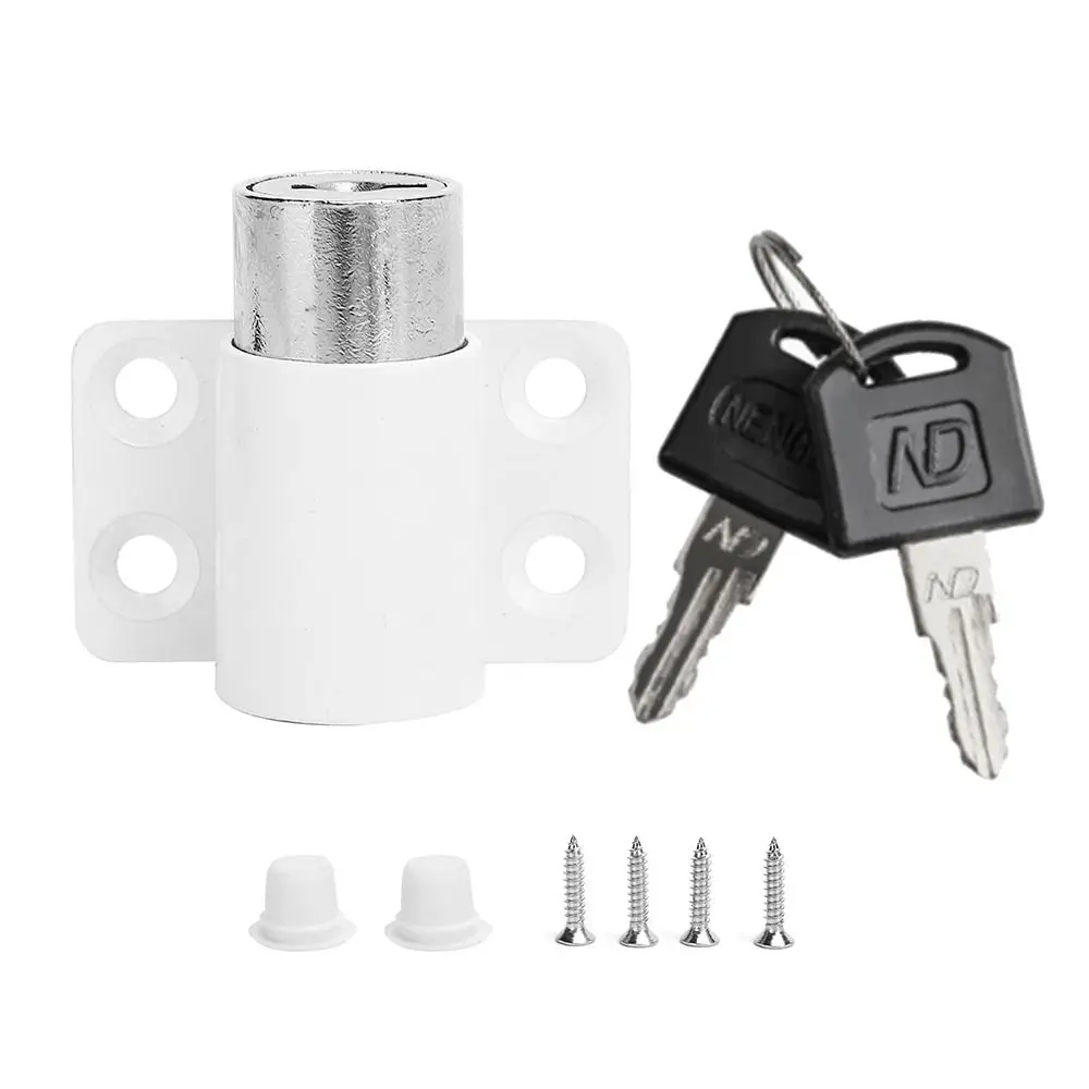 Safety White Sliding Window Lock Keyed Lock Easy Install Window Security Lock Patio Door Lock Office