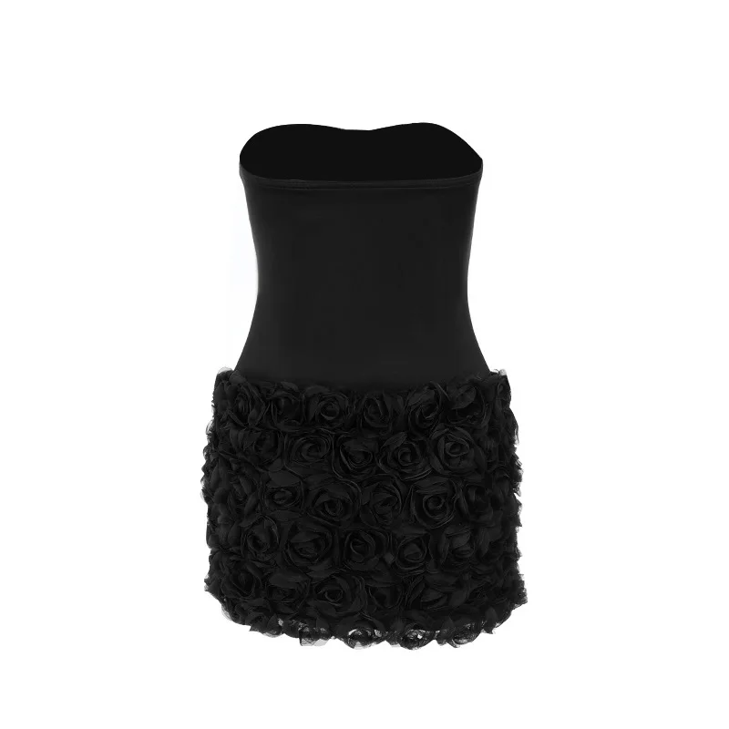 여름 섹시한 미니 가슴 포장 드레스 여성 Silm 오프 숄더 Camis 짧은 드레스 Gyaru Shirt Coquette 캐주얼 Y2k Clothes