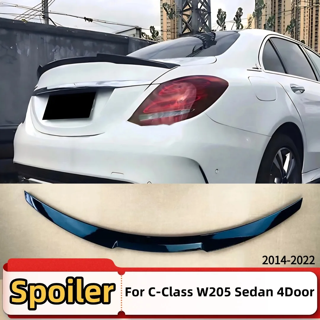 

Для Mercedes Benz C class W205 C63 C43 C180 C200 C220 C250 4Door Sedan 2014-2022 задний воздушный дефлектор, спойлер, крыло, комплект кузова