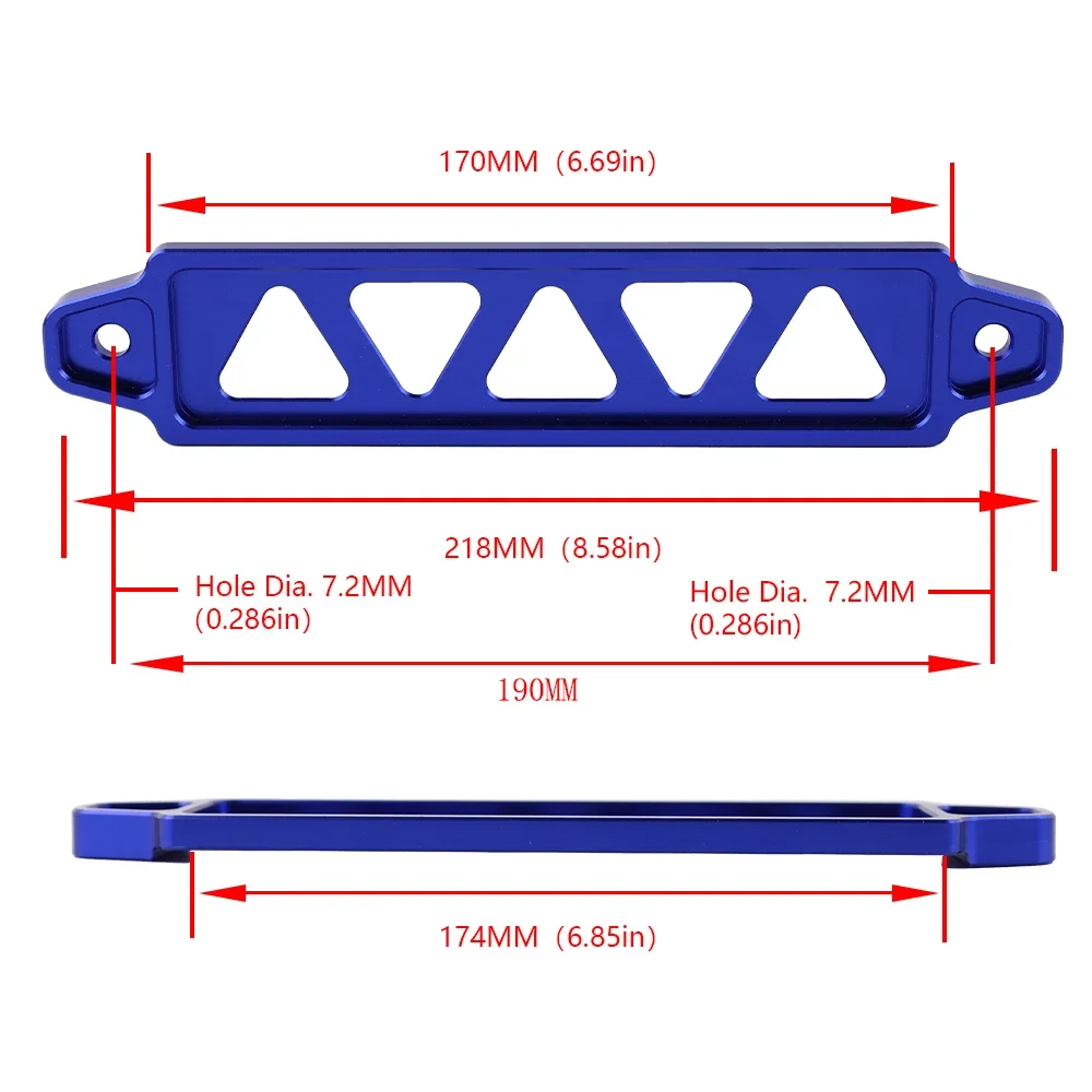 Racing Car 218mm / 190mm Aluminum Universal Battery Auto Battery Tie Down Mount Holder Bracket Brace Bar for Honda Civic EK EG