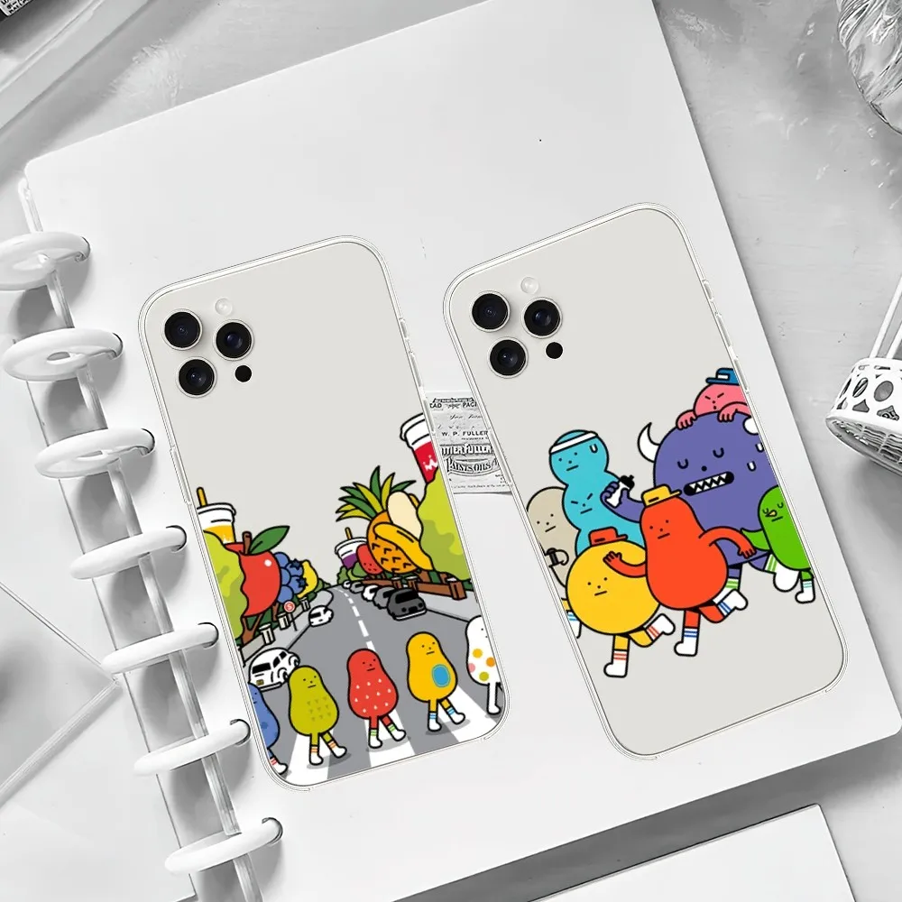 Cute S-Sticky M-Monster L-Lab Cartoon Phone Case For iPhone 11 13 Mini 15 14 12 Pro XS X Max Plus SE Xr Transparent Shell