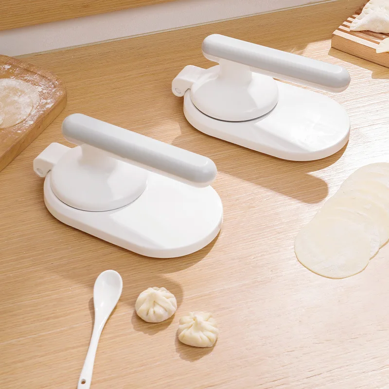 One Press Dumpling Wrapper Maker Manual Dough Press Mold for Dumpling & Bun Skin Household Kitchen DIY Dough Pressing Tool