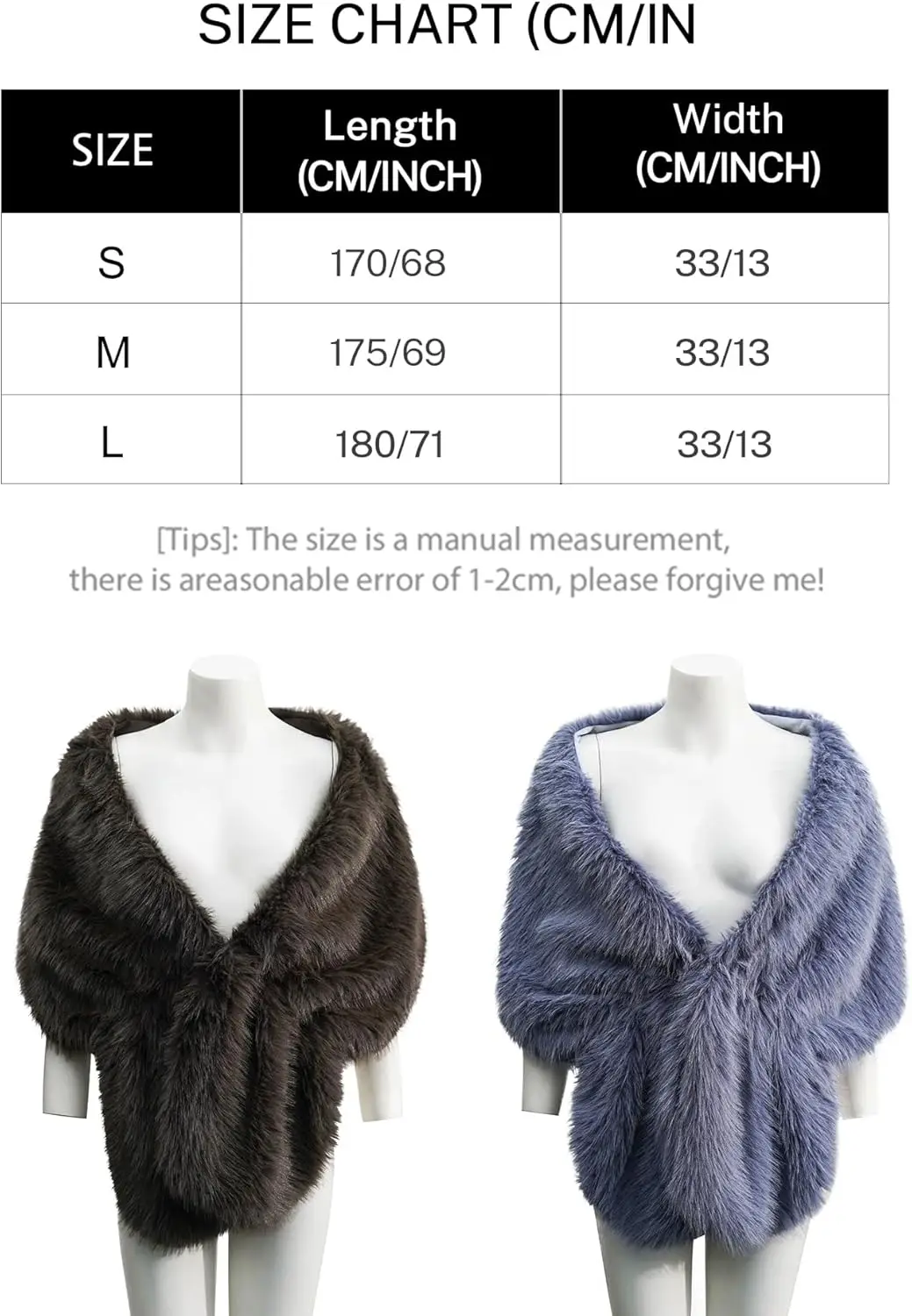 Enveloppes et châles en fausse fourrure pour femmes, cape d'hiver BEmbed o Patients Shrug Cover Up pour robe de soirée, manteaux en fourrure pour femmes,321228WWJ