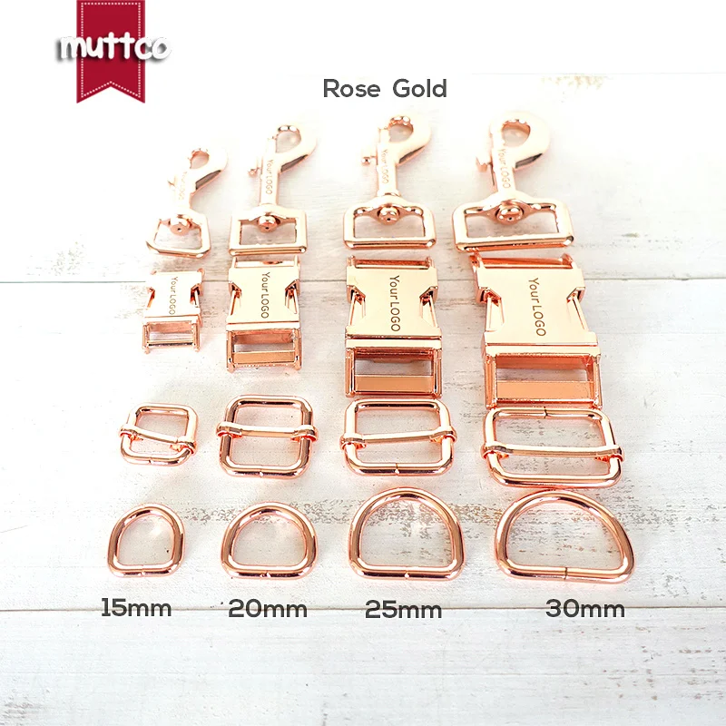 20pcs/lot (metal buckle+adjust buckle+D ring+metal dog clasp)  15,20,25,30mm diy accessory 4 colors ,We provide laser engraving