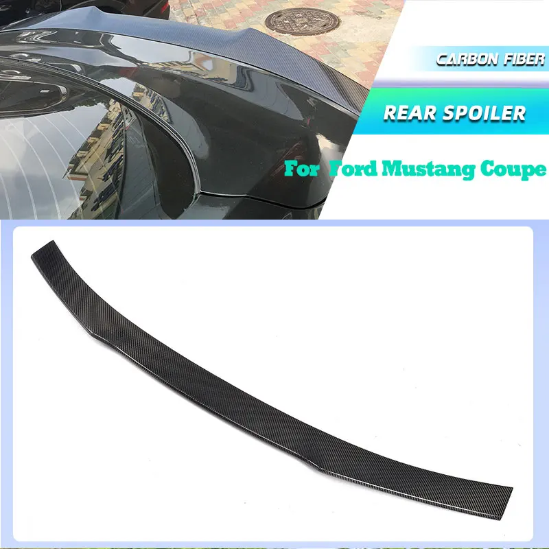Carbon Fiber Car Rear Trunk Spoiler Wings for Ford Mustang Coupe 2015-2017 Racing Rear Spoiler Boot Trunk Wing Lip FRP