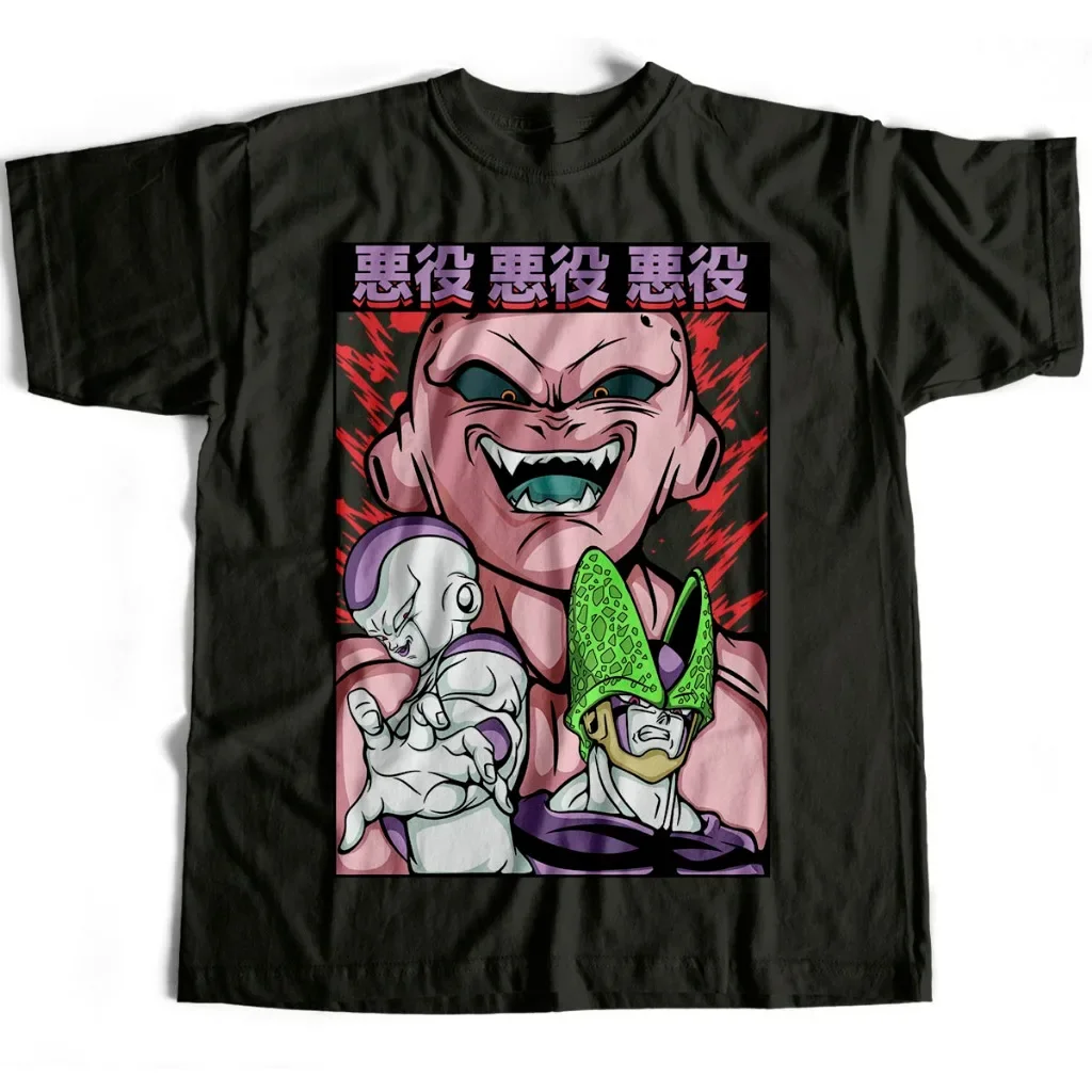 

Dragon Ball аниме Majin Buu Мужская и женская летняя футболка Harajuku винтажная с коротким рукавом свободная повседневная удобная футболка большого размера Y2k