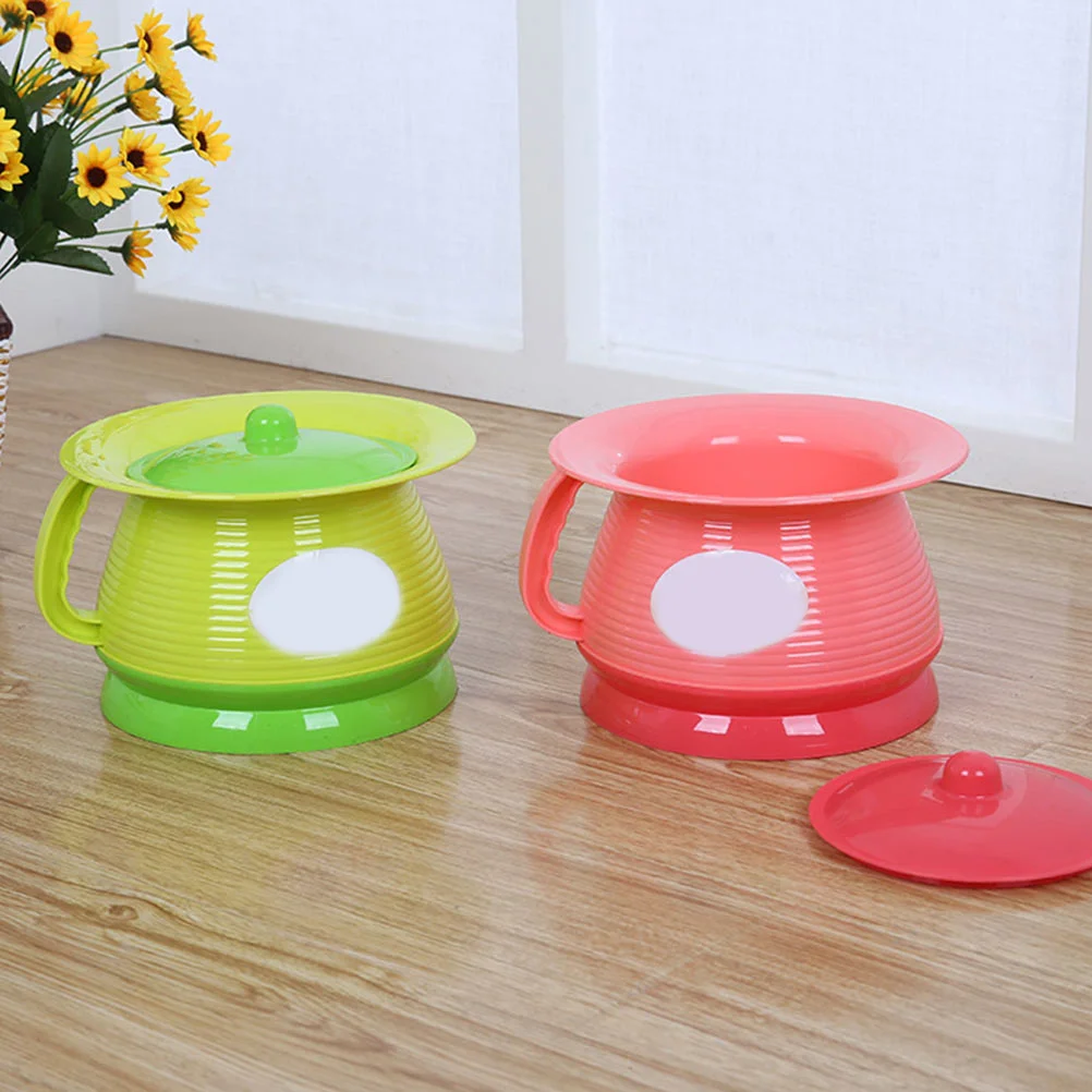 

1pc Children Bedpan Thickened Plastic Portable Urinal For Kids Adults Household Use Lidded Chamber Pot Night Urine Container