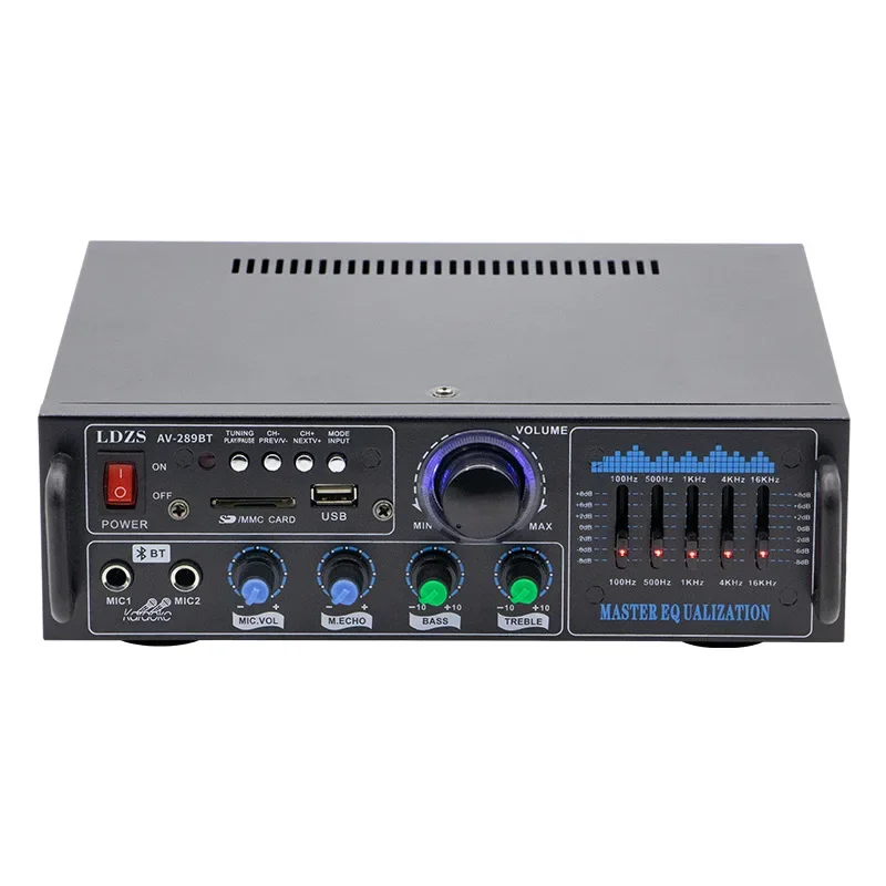 High Power Bluetooth Power Amplifier USB Flash Drive Radio Audio Amplifier Karaoke Power Amplifier Public Address System