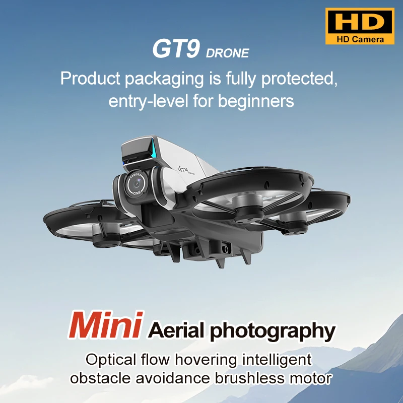 GT9  Drone Screen Remote Control 4K Camera Brushless MotorHeadless Mode Helicopter 360° Flip Quadcopter Dron RC Toy For Boy Gift
