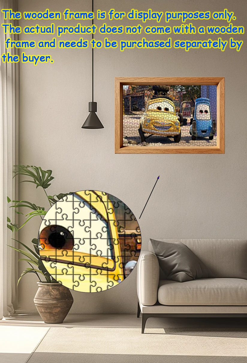 ディズニー車ジグソーパズル 108/200/300/500/1000 ピース木製フロアパズル高品質ギフト楽しいパーティーゲーム