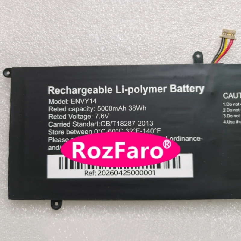 For Tulasi T Pro BCL530 ENVY14 7-pin 5-wire 7.6V 38Wh 5000mAh Laptop Battery For ECHIPS NX140A-R-1 For Azerty AZ-1402 Notebook